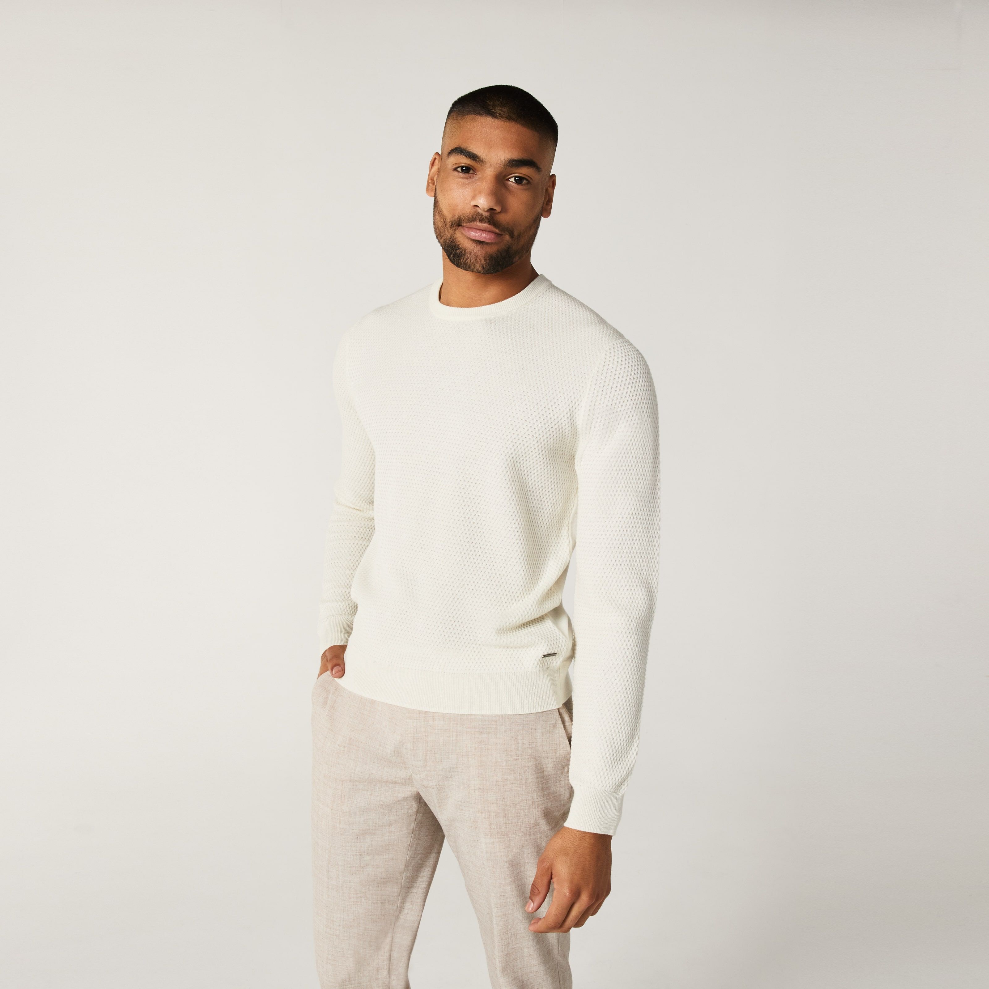 Long Sleeve Wool Cashmere Knit